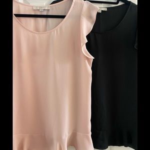 LOFT | Ruffle Sleeve and Bottom Blouse - Set of 2